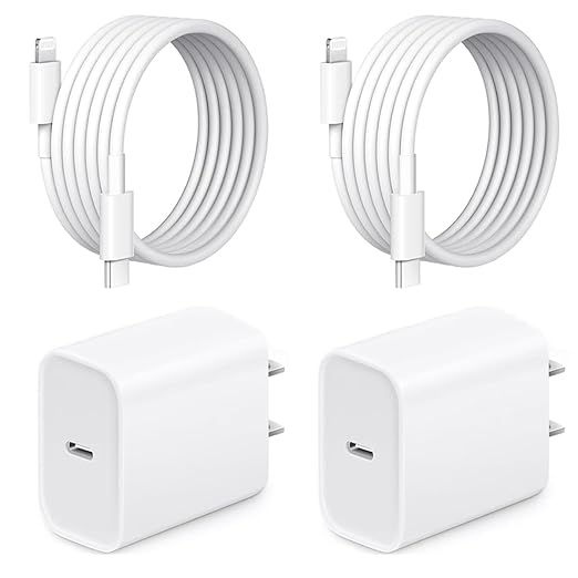 iPhone Charger Fast Charging,20W USB C Fast Charger 3 FT Compatible with iPhone 14 pro/14 pro max /13/12/ 11/ XS/XR/X/8/7/SE/iPad/Airpods,2 Pack PD Wall Charger Block with 3FT Type C Lightning Cable