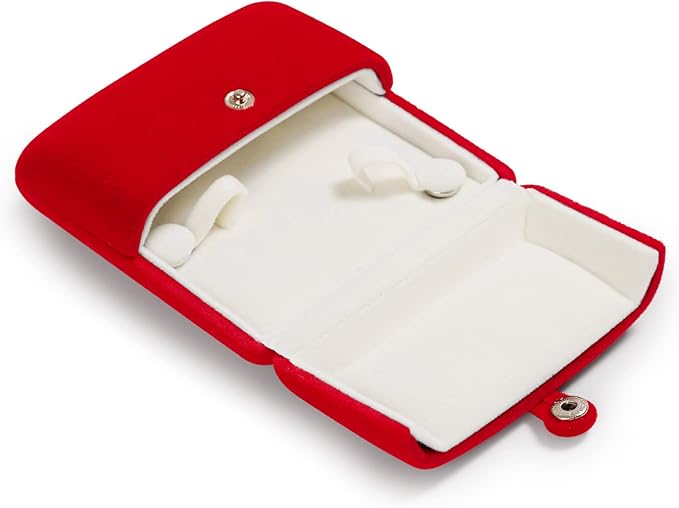 Oirlv Red Velvet Bracelet Box Premium Velvet Jewelry Gift Box for Bracelet Bangle Proposal Wedding Jewelry Holder Storage