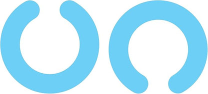 Hush Hoops Ear Plugs, Ultra-Soft Reusable Silicone Plugs with Horseshoe Shape for Comfort, Designed for Sleep and Sound Suppression, 17dB (NRR) Noise Reduction Rating, Blue, 1 Pair with Travel Case