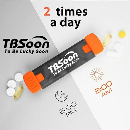 7 Day Medicine Pill Organizer, 14 Large Compartments (Each Day Can Take Apart Use Alone),Moisture-Proof,Dust-Proof, Travel Weekly/Daily Pill Box/Organizer/Case/Container/Dispenser, AM/PM 2 Times a Day