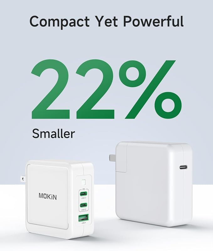 100W USB C Charger Block, 3-Port GaN+ USB C Super Fast Charger Foldable Compact Wall Charger for iPhone 17/16/15 Series, Galaxy S25/S24, iPad Pro, MacBook Air, Google Pixelbook, Steam Deck