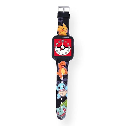 Pokémon Interactive Kids Smartwatch – Touchscreen Watch with Games, Camera, Voice Recorder, Step Tracker, Alarm & Timer – 10 Pokémon Watch Faces, USB Rechargeable – Fits Wrists 5.5" to 8"