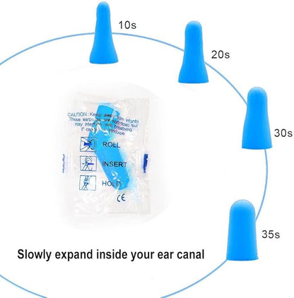 Quality Foam Earplugs - 200 Pairs Bulk Pack - Ideal Ear Plugs for Sleeping, Noise Cancelling, Snoring, Travel, Shooting, Study, Work, Construction, and Safety Hearing Protection - 32 dB NRR - Blue