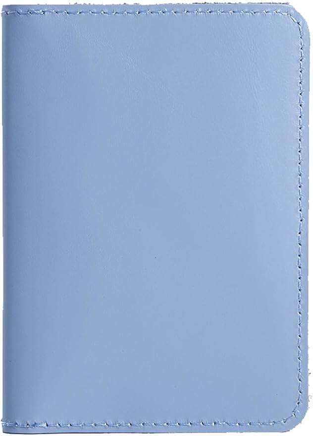 INCARNE US Leather Passport Holder for Travel - Passport Case - Passport Wallet for Men - Passport Cover for Women Sleeve Protector - Travel Essentials Vacation Luggage Gifts - Classic Light Blue