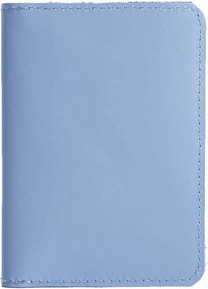 INCARNE US Leather Passport Holder for Travel - Passport Case - Passport Wallet for Men - Passport Cover for Women Sleeve Protector - Travel Essentials Vacation Luggage Gifts - Classic Light Blue