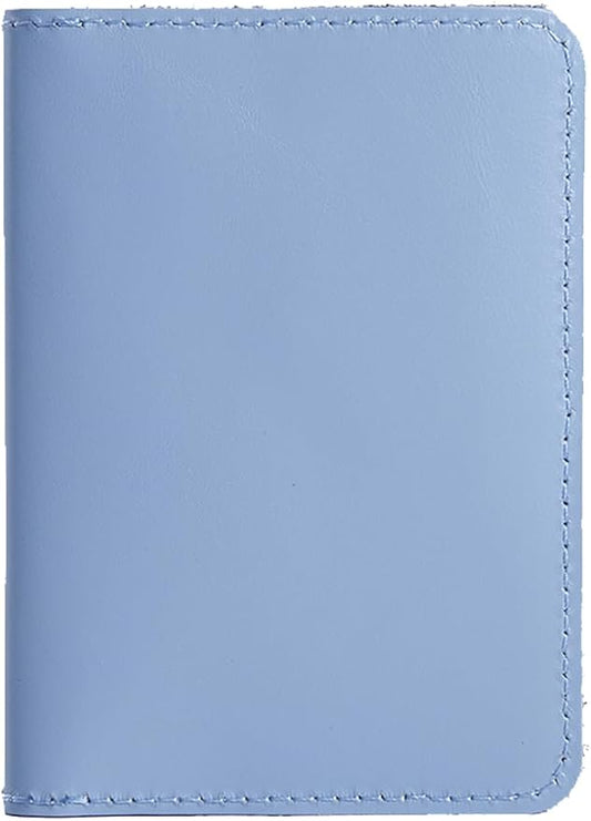 INCARNE US Leather Passport Holder for Travel - Passport Case - Passport Wallet for Men - Passport Cover for Women Sleeve Protector - Travel Essentials Vacation Luggage Gifts - Classic Light Blue