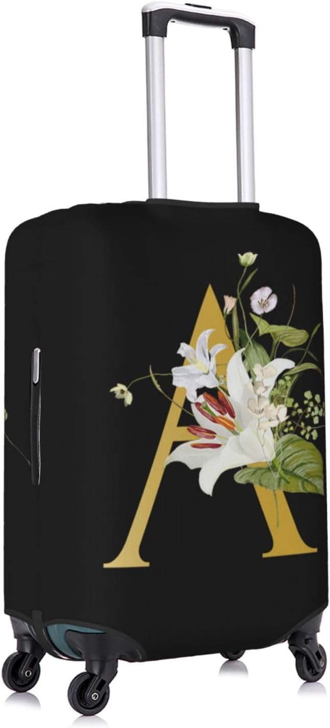 Decorative A Suitcase Protectors Elastic Washable Luggage Covers With Concealed Zippers For 18-32 Inch Luggage (Size M: Fits 22-24 Inch)