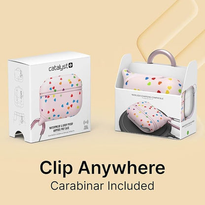 Catalyst Waterproof Case for AirPods Pro 2nd Generation and AirPods Pro 1st Generation - Wireless and USB-C Charging Compatible, One Piece Design, High Drop Protection Case with Carabiner
