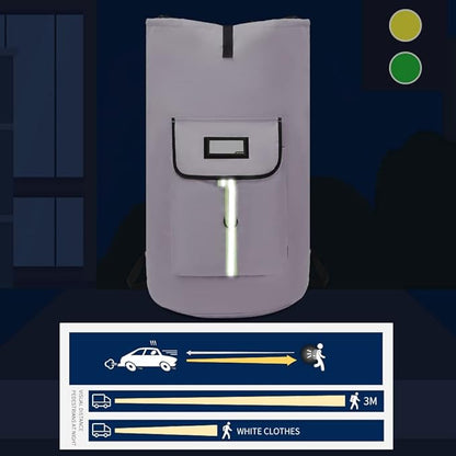 laundry bag backpack,extra-large heavy duty laundry bags,laundry backpack for college students,drawstring closure (Light purple laundry bag backpack)