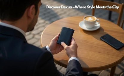 Mens Wallet, Premium Leather Slim Wallet, RFID Blocking Pop-Up Card Holder, Extra Credit Card Slots, Cash Slot, Magnetic Closure, Christmas Gift Ready Gift Box Included