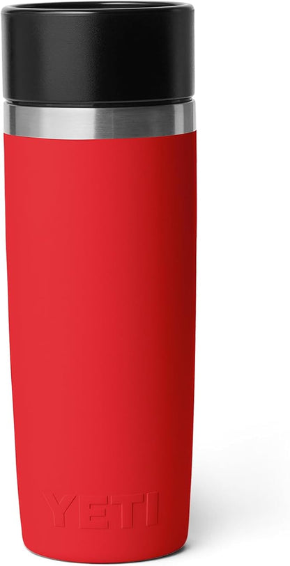 YETI Rambler 16 oz Travel Bottle, Stainless Steel, Vacuum Insulated with Leakproof Commuter Cap, Rescue Red