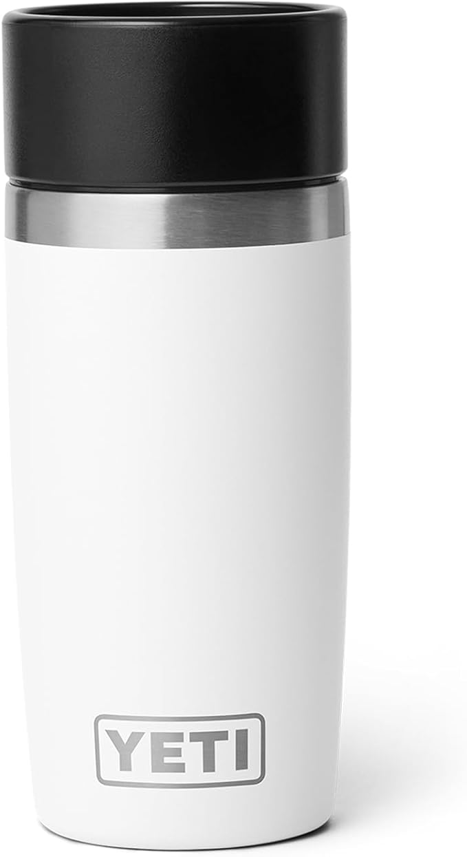 YETI Rambler 12 oz Travel Bottle, Stainless Steel, Vacuum Insulated with Leakproof Commuter Cap, White
