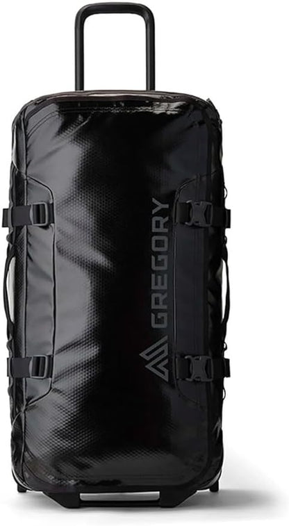 Gregory Alpaca 100L Water-Resistant Adventure Travel/Gear Organization Wheeled Duffle Bag with Packing Cube Included, Obsidian Black