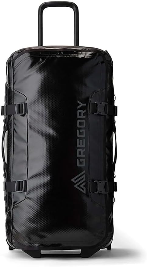 Gregory Alpaca 100L Water-Resistant Adventure Travel/Gear Organization Wheeled Duffle Bag with Packing Cube Included, Obsidian Black