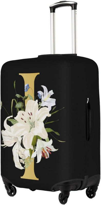 Decorative I Suitcase Protectors Elastic Washable Luggage Covers With Concealed Zippers For 18-32 Inch Luggage (Size M: Fits 22-24 Inch)