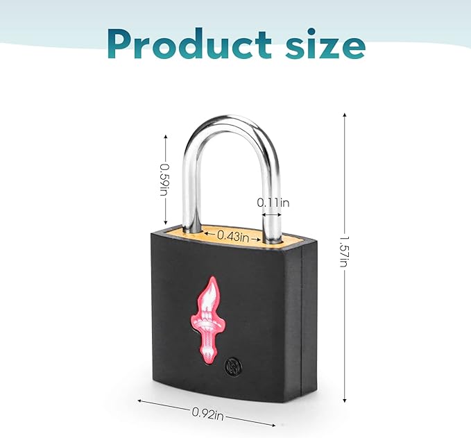 12-Pack Black Neon Square TSA Approved Luggage Lock for Suitcases, Carry-On Bags, Backpacks & Laptop Cases