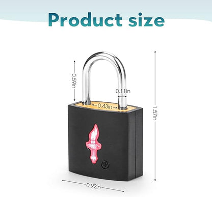 12-Pack Black Neon Square TSA Approved Luggage Lock for Suitcases, Carry-On Bags, Backpacks & Laptop Cases