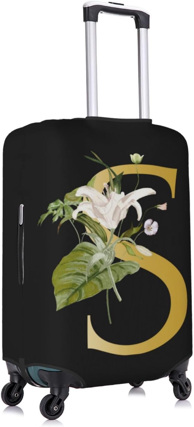 Decorative S Suitcase Protectors Elastic Washable Luggage Covers With Concealed Zippers For 18-32 Inch Luggage (Size L: Fits 25-28 Inch)