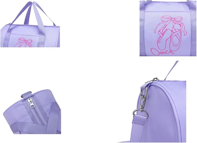 Dance Bag for Girls, Mini Ballet Tutu Bag, Age 2-6 (Lavender)