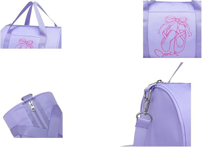 Dance Bag for Girls, Mini Ballet Tutu Bag, Age 2-6 (Lavender)