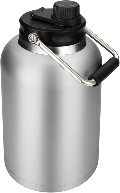 Zenbo One Gallon Jug with Straw, 128 oz Double Wall Vacuum Insulated Sports Water Bottle, Keeps Cold up to 48 Hours, Leak-Proof & Sweat-Proof Stainless Steel Water Jug for Gym, Outdoor & Camping