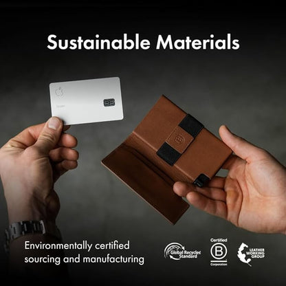 Ekster - Parliament Pop Up Wallet for Men - RFID Blocking Metal Card Holder Wallet with Push Button and Card Ejection - Minimalist Leather Tactical Daily Carry Parliament - Easy Access, Classic Brown