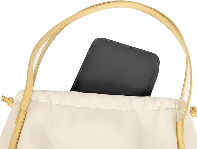 LANDICI Small Jewelry Box for Women Girls, PU Leather Travel Jewelry Case, Portable Jewelry Organizer Storage Holder Display for Ring Earrings Necklace Bracelet Bangle Men Kids Gift, Black