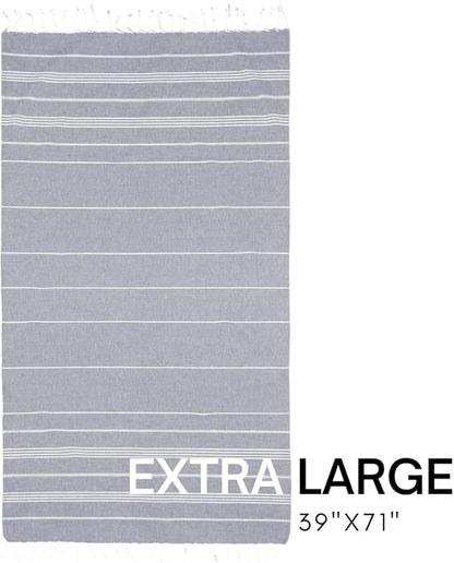 BAY LAUREL Turkish Beach Towel with Travel Bag 39 x 71 Quick Dry Sand Free Lightweight Large Oversized Towels Light