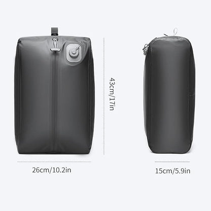 Vacuum Bags for Travel Organiser Packing Bag for Carry-On Luggage Backpack Suitcase Reusable Vacuum Seal Save Space Compression Bag with Built-in Pump & USB-C Charging waterproof Storage Bags（Gray)