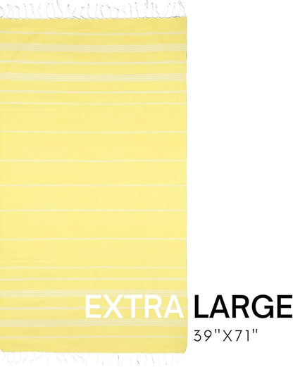 BAY LAUREL Turkish Beach Towel with Travel Bag 39 x 71 Quick Dry Sand Free Lightweight Large Oversized Towels Light