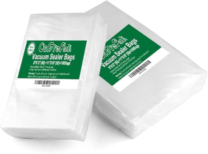 O2frepak 100 Count Vacuum Sealer Bags 50 of Each Size 50 Quart 8"X12"and 50 Gallon11"X16", BPA Free Sous Vide Seal a Meal Commercial Grade Vacuum Seal PreCut Combo Pack Bag