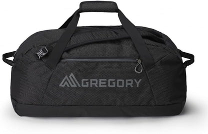 Gregory Supply 65L Adventure Travel/Gear Organization Duffel Bag, Tuckable Backpack Straps, Packable, Water-Repellent, Obsidian Black