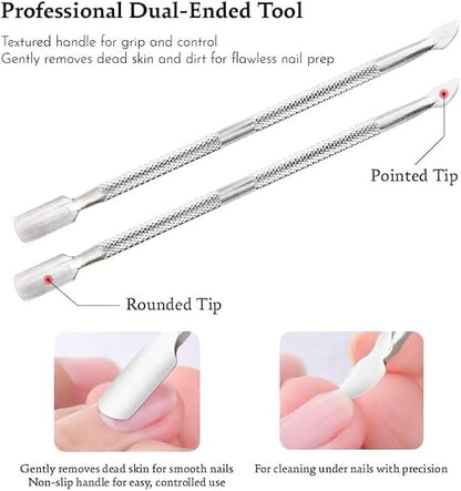 9 in 1 Professional Manicure Pedicure Set - Stainless Steel Nail Clippers, Nano File, Cuticle Nipper, Scissors, Tweezers, Travel PU Leather Case for Men & Women - Gift Ready (Brown)