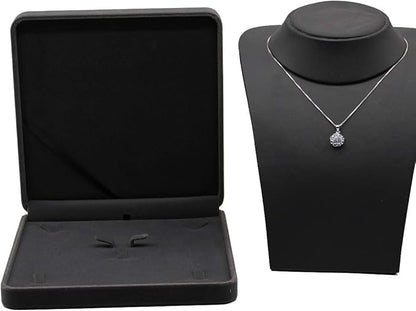 Jewelry Set Velvet Box Necklace Earring Ring Necklace Bracelet Gift Display Case Wedding Jewelry Storage Holder (Deep Gray)