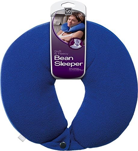 Classic Bean Sleeper, Comfortable Travel Pillow Filled with Micro Polybeans, Neck Pillow for Uninterrupted Sleep, Ideal for Airplane, Bus, Car, and Train, Travel Essentials, Assorted Colors