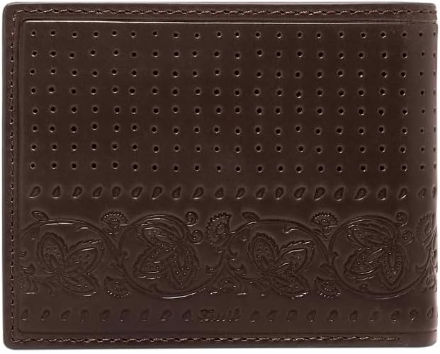 Fossil Men's Derrick Leather RFID-Blocking Bifold with Coin Pocket Wallet