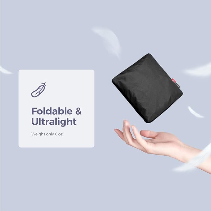 pack all Lightweight Travel Duffel Bag, Water-Resistant Sports Gym Bag, 32L Foldable Weekender Bag for Fitness, Hiking and Camping (Black)