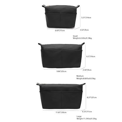 Insert Storage Bag Set Three Size Purse Organizer Cosmetic Bags with Compartments Makeup Travel Bags for Women Nylon (Medium-nylon)
