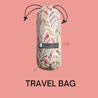 BAY LAUREL Turkish Beach Towel with Travel Bag 39 x 71 Quick Dry Sand Free Lightweight Large Oversized Towels Light