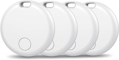 Air Tracker Tags-4 Pack: Smart Bluetooth Tracker, Item Finder Works with Apple Find My (iOS Only) App, Trakcer Tag Locator for Keys, Luggage, Satchel, weTag mini. (Not for Android Devices)