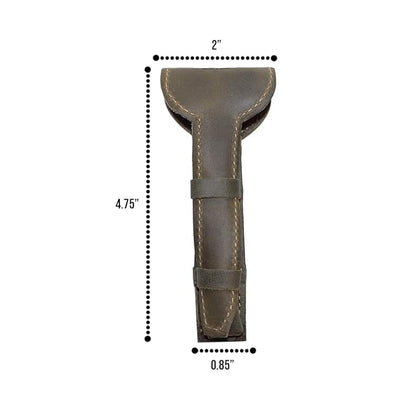 Hide & Drink, Leather Double Edge Safety Razor Protective Case, Shaving Travel Pouch, Handmade (Dark Jade)