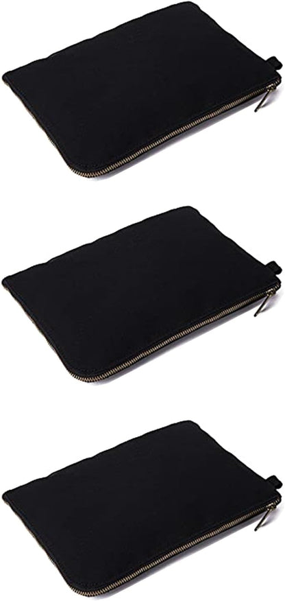 Zipper Pouch Storage Bag Simple and Stylish Women's Cosmetic and Travel Bag (Black-improved-3)
