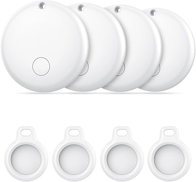 Android Air Tracker 4 Pack, Bluetooth Tracker Tags, Work with Google Find My Device App (Android Only), Smart Tags for Luggage, Wallet, Vehicles, Keys (Not for iOS)