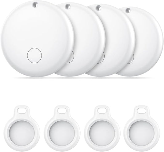 Android Air Tracker 4 Pack, Bluetooth Tracker Tags, Work with Google Find My Device App (Android Only), Smart Tags for Luggage, Wallet, Vehicles, Keys (Not for iOS)