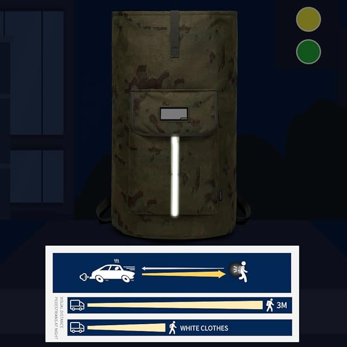 laundry bag backpack,extra-large heavy duty laundry bags,laundry backpack for college students,drawstring closure (Ruins camouflage laundry bag backpack)