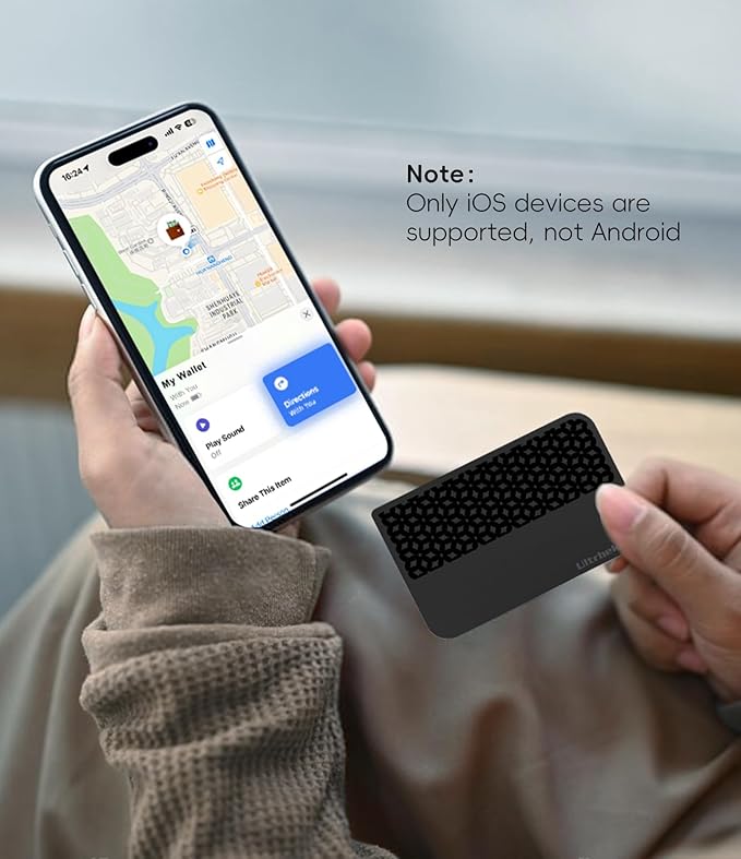 Ultra-Thin Wallet Tracker Card [Apple MFi Certified] Air Tag Card-Style Works with Apple Find My Tracking Your Passport/Luggage/Purse, Preventing Loss of Items