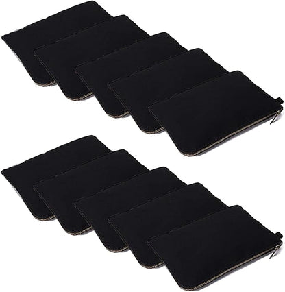 Zipper Pouch Storage Bag Simple and Stylish Women's Cosmetic and Travel Bag (Black-improved-10)