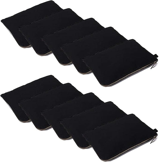 Zipper Pouch Storage Bag Simple and Stylish Women's Cosmetic and Travel Bag (Black-improved-10)