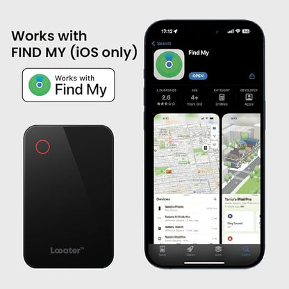 Smart Wallet Tracker Card,Thin Bluetooth Tracker, Works with Find My App,Up to 24 Months Battery Life, IP65 Waterproof,Suitable for Luggage Tags,Wallets, Backpacks,etc (iOS Only)