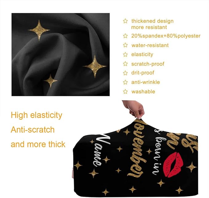 Personalized Luggage Suitcase Cover With Photo Dog Cat, Picture Custom Suitcase Cover, Custom Luggage Cover (M (for 22--24 inch luggage))